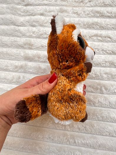 Ty Beanie Boos Rusty the Raccoon TySilk Beanie Soft Plush approx. 15 cm. Used Please see photos