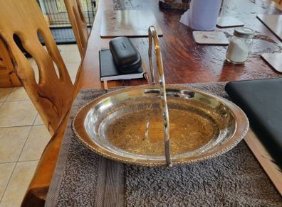 Silver plated serving dish