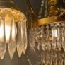 FLAS SALE ! WAS 850 NOW 650 ! Beautiful French Brass & Crystal Chandelier. Image 6
