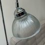 Modern Floor Lamp with reeded glass shade Image 6