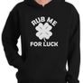 Rub Me For Luck Hoodie Rude For St.Patricks Day Patty's Clover Shamrock Green Image 2