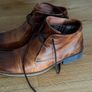 Gravel Leather Chukka Boots Base London Image 3