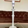 Tall Candlestick Style Table Lamp Base with an Antique White Fluted Design Image 8