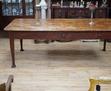 Large Antique Pine Farmhouse Table