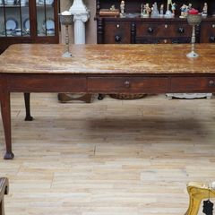 Large Antique Pine Farmhouse Table
