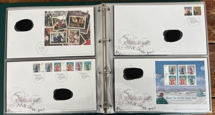 Collection of  78 UK First Day Cover stamps 2007 to 2009 in album