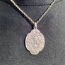 1937 Irish Sterling Silver Communion Medal and original silver chain Image 4