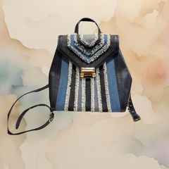 NEW Michael Kors Whitney Medium Denim Leather