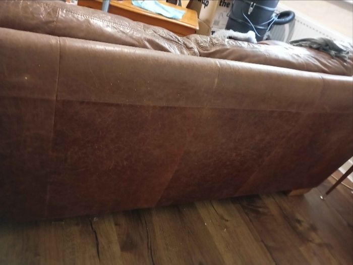 John Lewis Leather Sofa & Chair