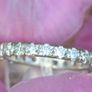 Antique 1.5ct Diamond Eternity / Wedding Band Ring - Platinum Image 6