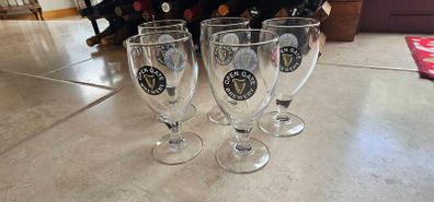 Open Gate Brewery branded beer glasses.