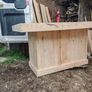Rustic kitchen island with triple overhang Image 2