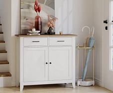 Kitchen Cabinet with Worktop, Sideboard with 2 Drawers and 2 Doors, Buffet Cabinet for Kitchen, Living Room, Dining Room, Hallway, Wood, Country House Style