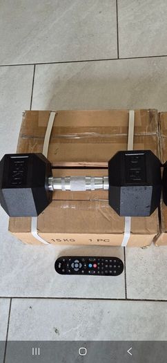 brand new 2x15kilo hex dumbbells