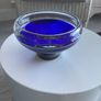 Vintage Heavy Beautiful Cobalt Glass Bowl Image 2