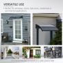 Door Canopy Awning Outdoor Window Rain Shelter Cover for Front/Back Door Porch Black 100 x 75cm Image 6