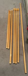 Wooden curtain poles