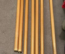 Wooden curtain poles