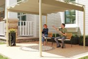 3 x 3m Retractable Roof Metal Pergola - Black