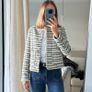 Gorgeous H&M double breasted tweed blazer S Image 2