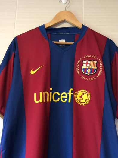FC Barcelona Jersey. Official Mens Nike Home Jersey. Season 2007-2008. Original From The Time.