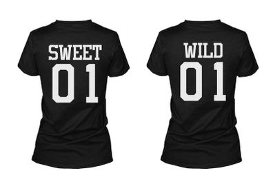 Sweet 01 Wild 01 Matching Best Friends T-Shirts