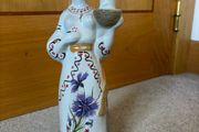 Vintage Porcelain Figurine Hand Painted Bottle Decanter