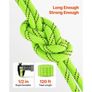 Double Braided Polyester Rope 12.7 mm x 36 m Arborist Rigging Rope, for Tree Work, Heavy Duty 11 Strands, 1678 kg High Breaking Strength, Outdoor Climbing Towing Swing Pulling Cord, Green Image 3