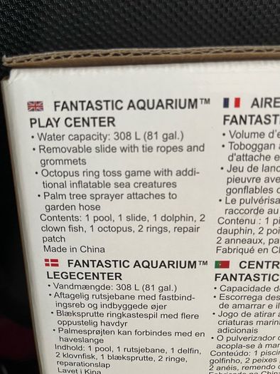 Bestway Aquarium Water Play Centre 239 x 206 x 86 cm
