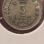silver 5 munze German states 1859 Image 4
