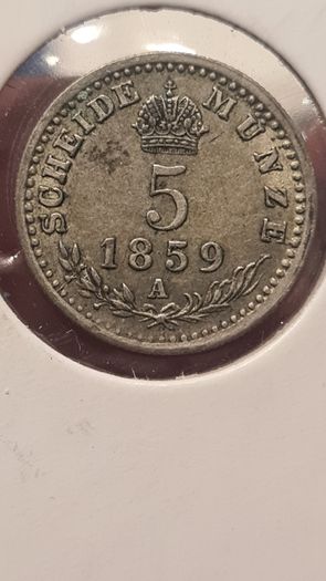 silver 5 munze German states 1859