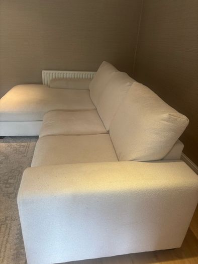Large cream corner sofa