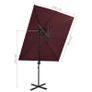 Cantilever Umbrella with Double Top Bordeaux Red 250x250 cm Image 8