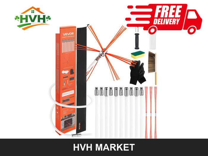10m Chimney Sweep Brush Kit with Flexible Rod