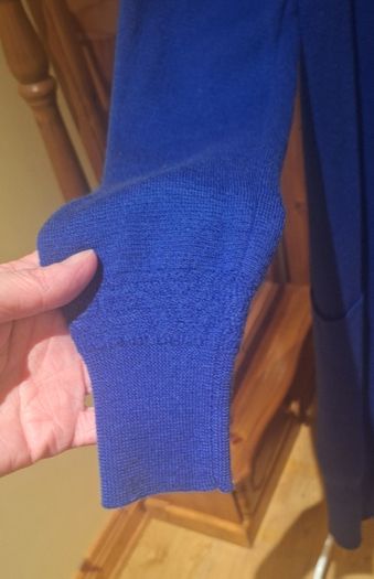 Jaeger 100% wool blue longline cardigan, size M