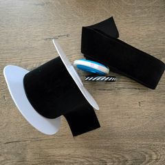 Bundle of black velvet ribbon