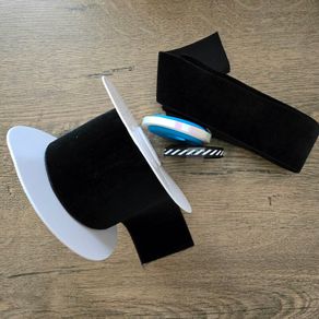 Bundle of black velvet ribbon