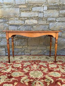 Victorian country table in solid pitch pine