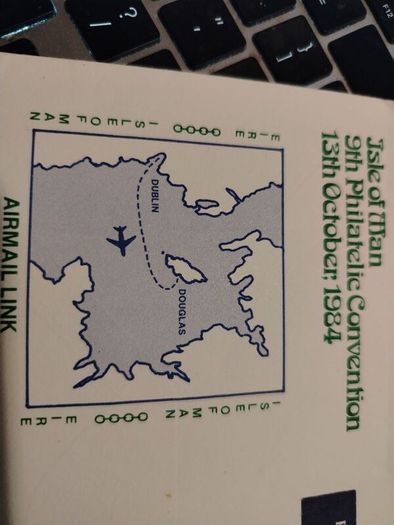 Isle of Man 9th Philatelic convention 1984.Special Stamped cover