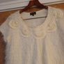 YUMIi  Cream Feather  Dress .  S. M - 12.  NEW - No Tag. Image 2