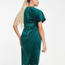 Closet London Maternity kimono sleeve velvet midi dress Image 2