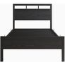 Single Bed Frame with Wooden Storage Headboard,Heavy Image 5