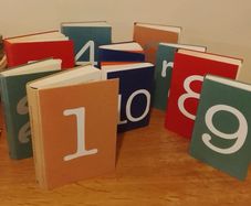 Wedding Table Numbers Set of 10 Decorative Book Centrepieces