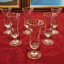 6 Pieces Irish Shamrock Gold Rimmed Footed Shot Glasses Image 7