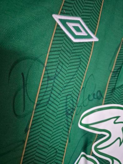 Euro 2012 squad signed ireland jersey,size XL MINT condition