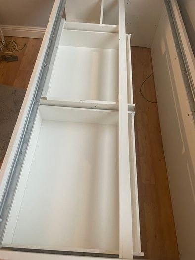 Ikea SLAKT Single white bed with storage