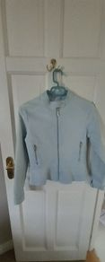 Blue Pleather Jacket 162cm / adult 6-8