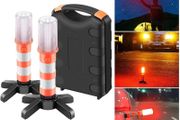 Emergency Lights, LED Roadside Warning Lights Flashing Road Safety Work Light Flare Strobe Light Warning Sticks with Storage Case | Safety Work Light Flare Strobe Warning Sticks with Storage Case for Traffic,Roadblocks,Camping