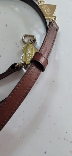 MOSCHINO CheapNChic tan leather belt with gold hardware - Rrp 220 (New)
