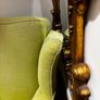 Green high back armchair with arm covers Image 3